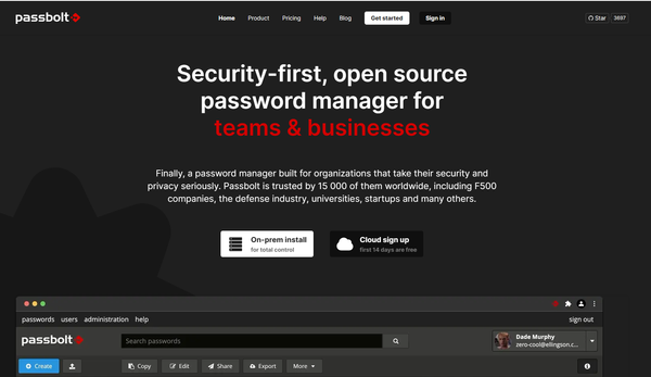 Passbolt - Self hosted, open-source password manager built for teams!